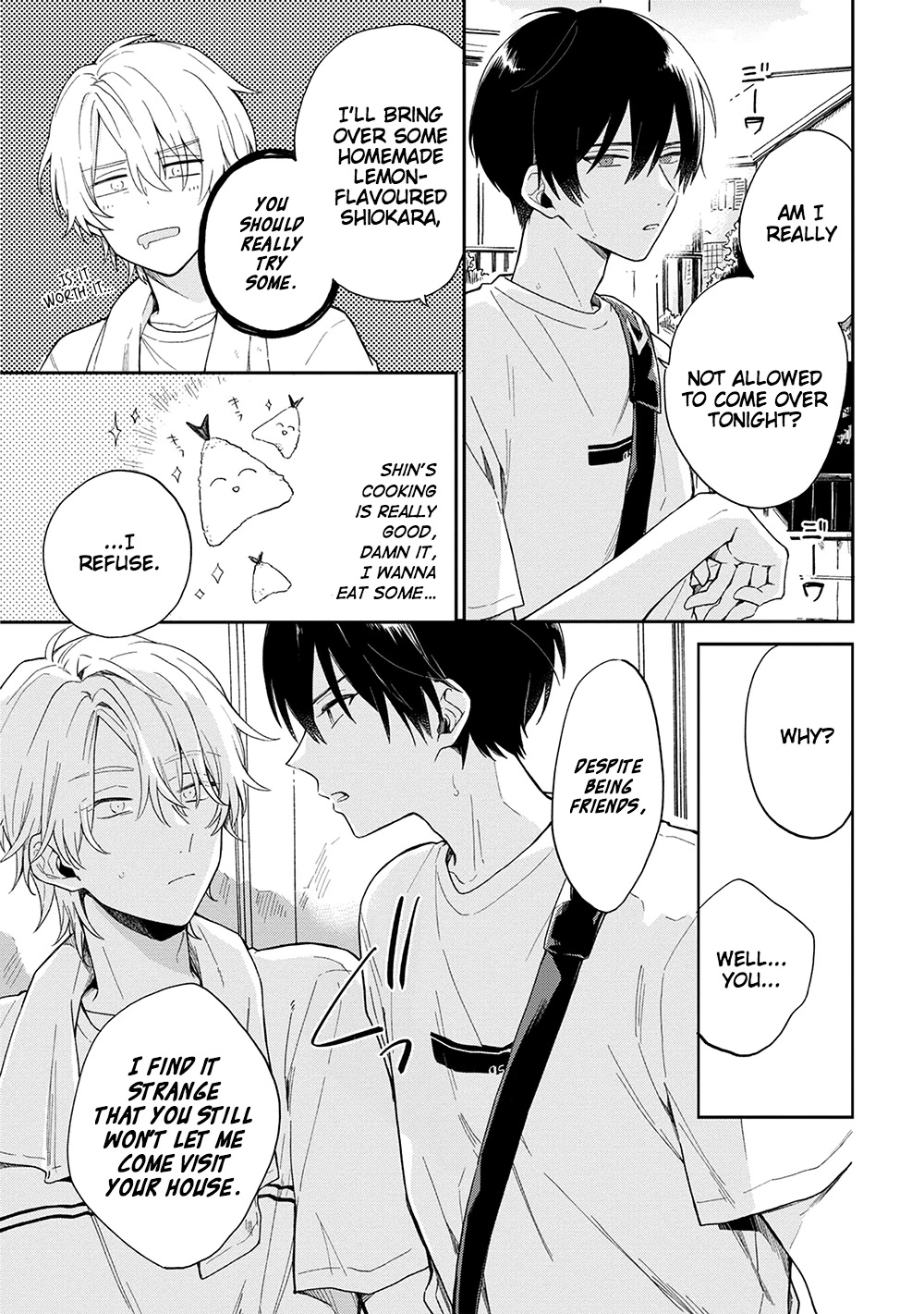 Minato Shouji Coin Laundry Chapter 2 page 5 - Chapter 2: Despite being friends, I still can't pay a visit.