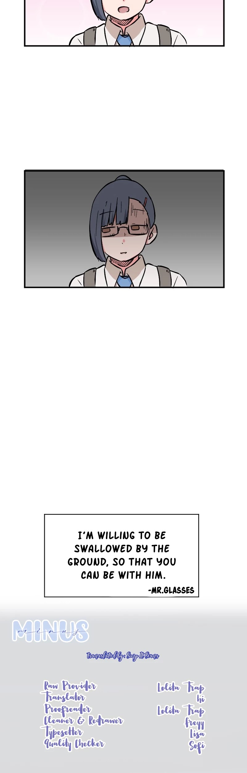 Minus (Egimugia) Chapter 5 page 9 - Chapter 5: The Tragedy of Mr. Glasses