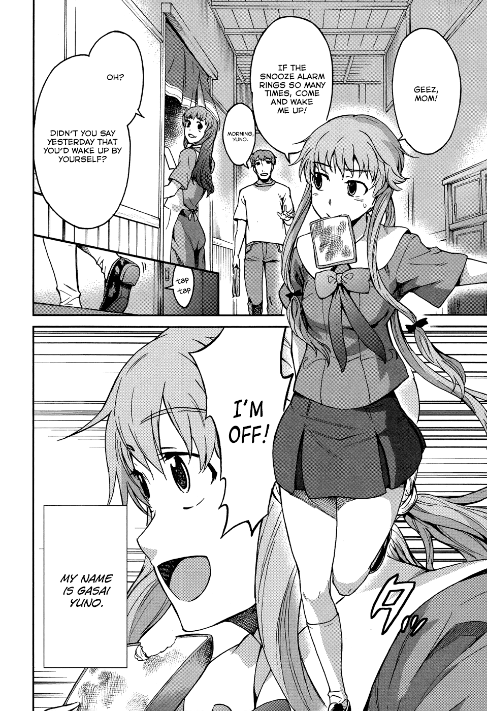 Mirai Nikki Redial Chapter 1.1 page 8 - Chapter 1.1