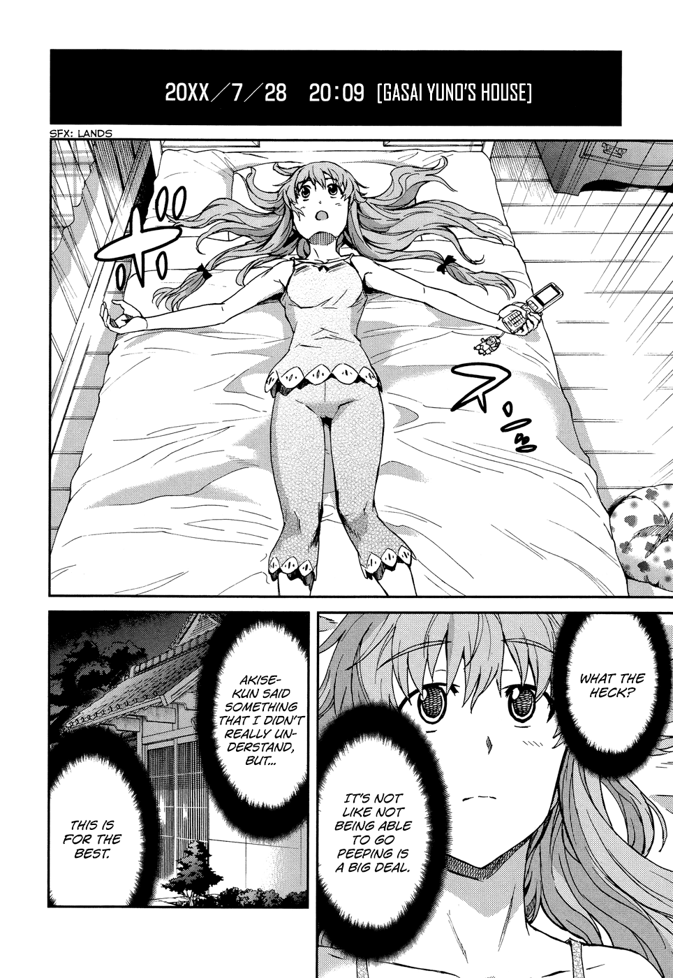 Mirai Nikki Redial Chapter 1.2 page 3 - Chapter 1.2: [END]