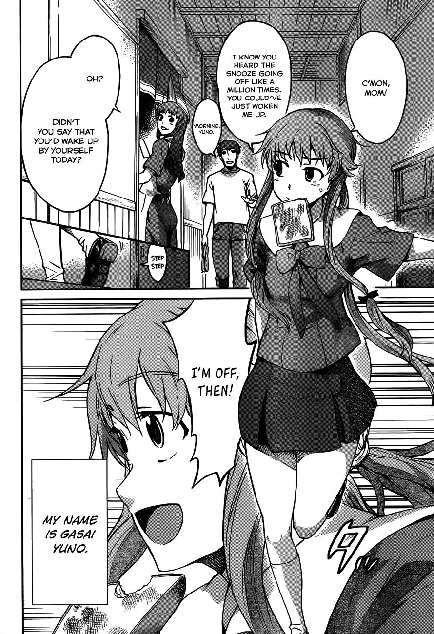 Mirai Nikki Redial Chapter 1 page 4 - Chapter 1