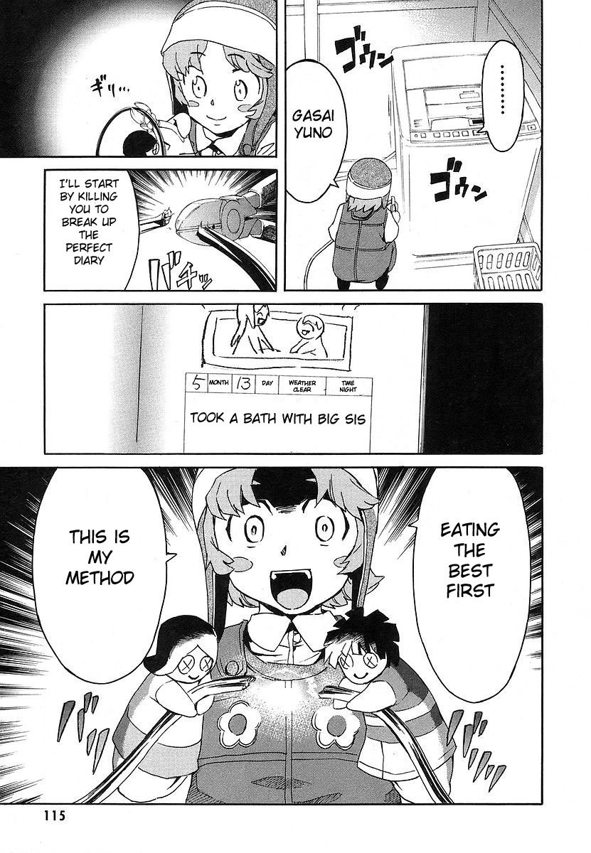 Mirai Nikki Chapter 11 page 27 - Chapter 11: First Day - Child Combo Kill