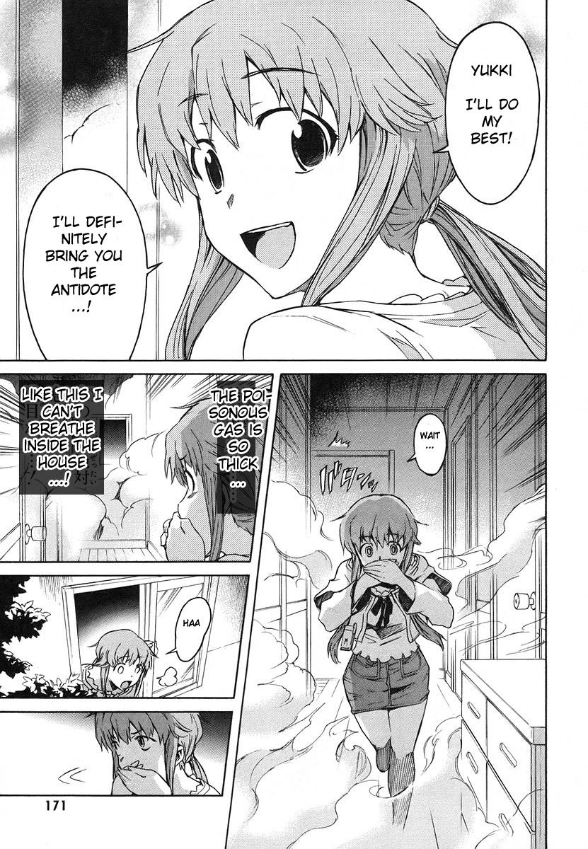 Mirai Nikki Chapter 13 page 10 - Chapter 13: Third Day - Battlefield Playhouse