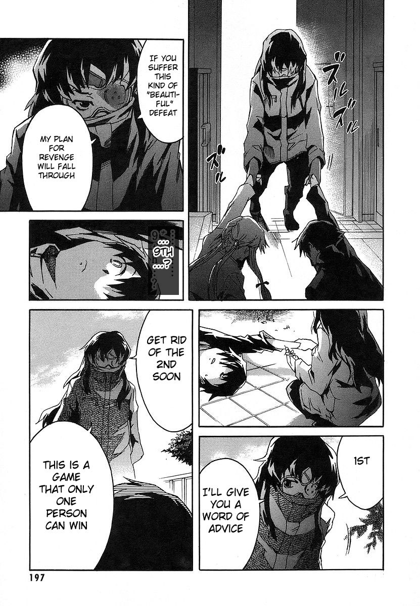Mirai Nikki Chapter 13 page 35 - Chapter 13: Third Day - Battlefield Playhouse