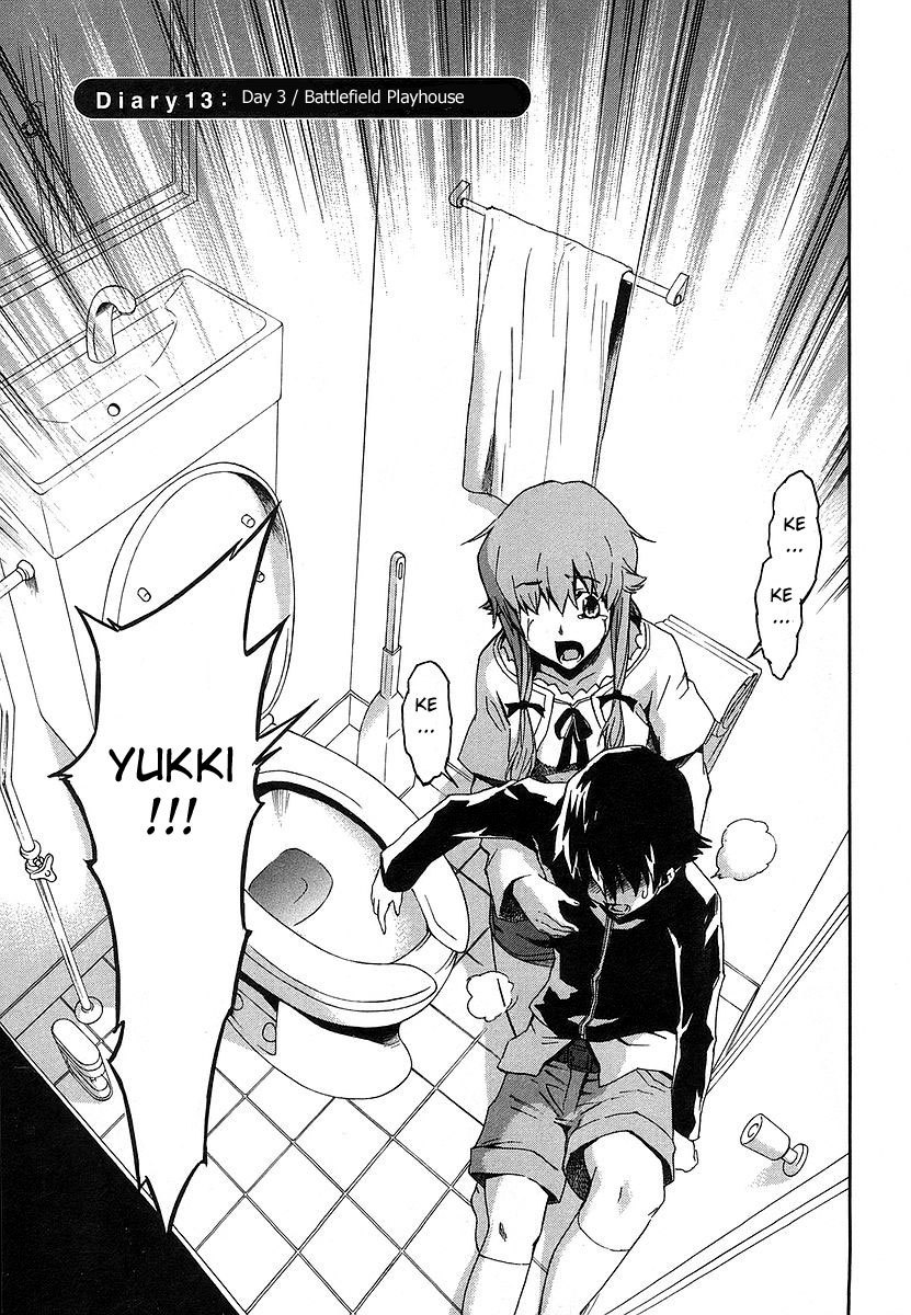 Mirai Nikki Chapter 13 page 4 - Chapter 13: Third Day - Battlefield Playhouse
