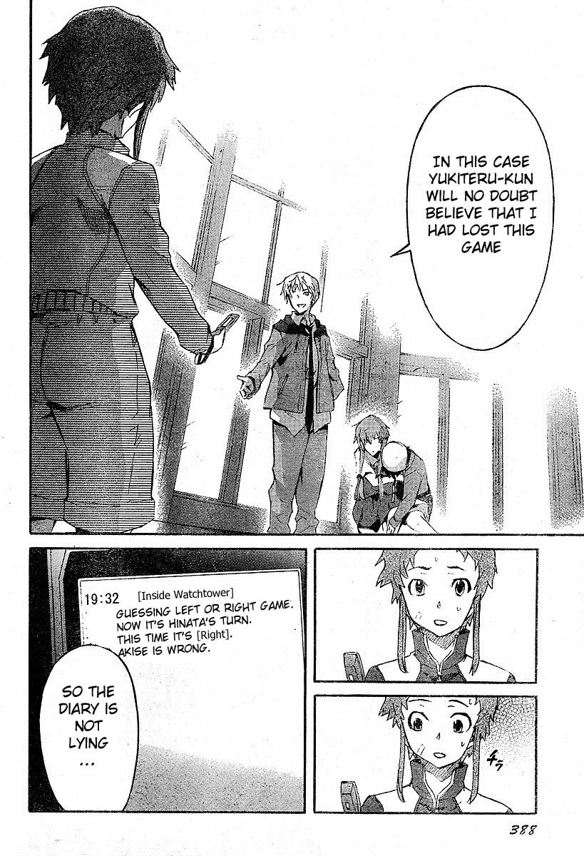 Mirai Nikki Chapter 17 page 21 - Chapter 17: Most Powerful of the Non-Owners