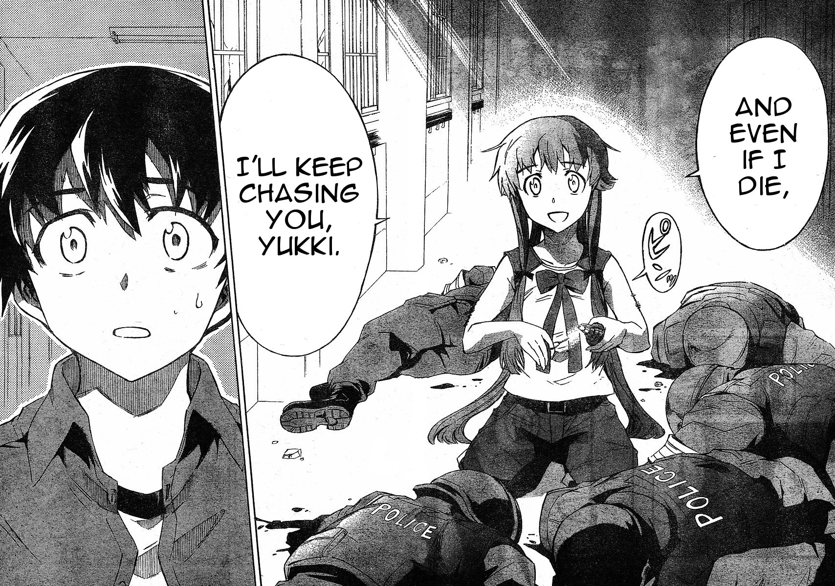 Mirai Nikki Chapter 22 page 35 - Chapter 22: Adult's Power, Children's Power