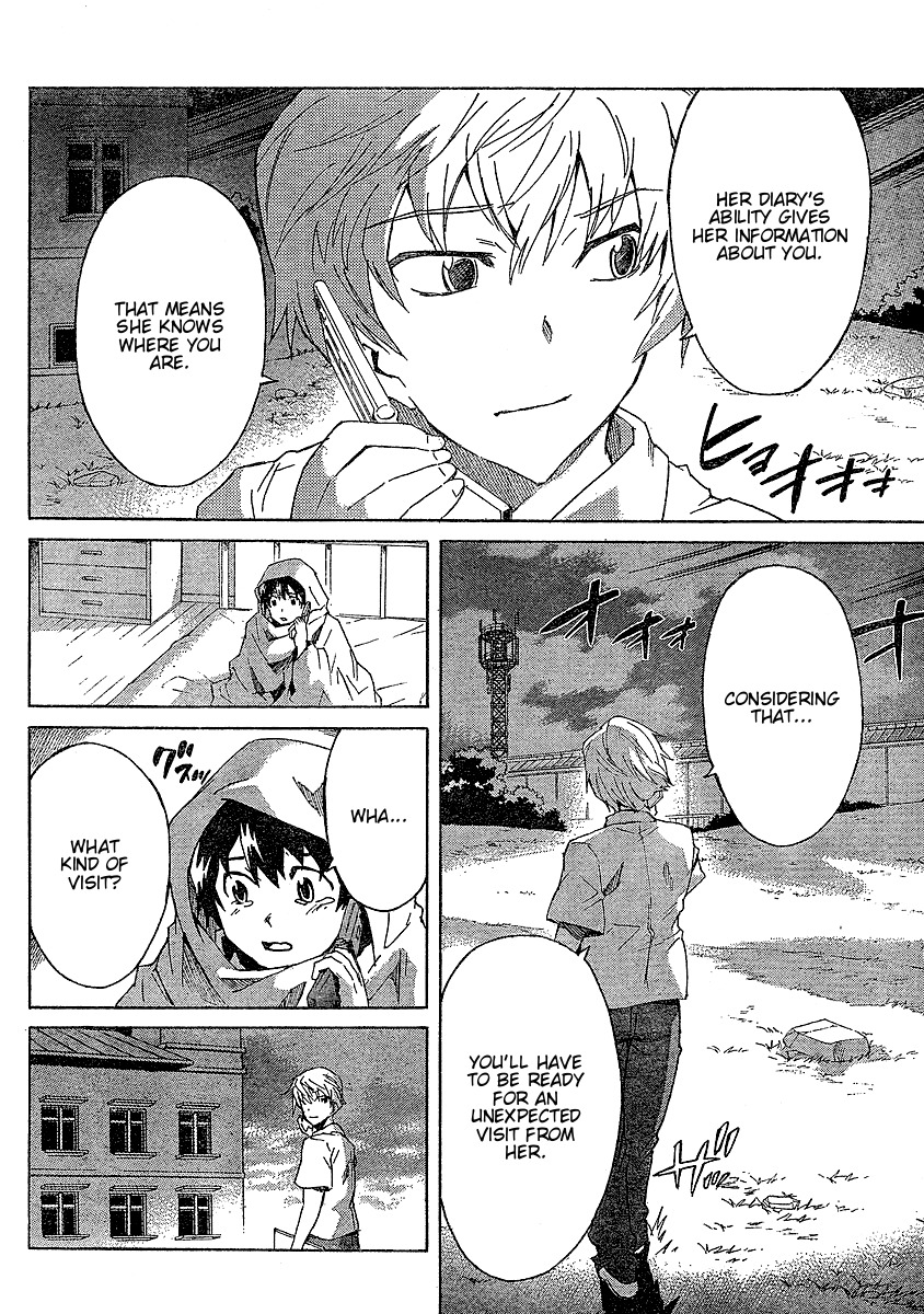 Mirai Nikki Chapter 27 page 17 - Chapter 27: Yukiteru Accelerates