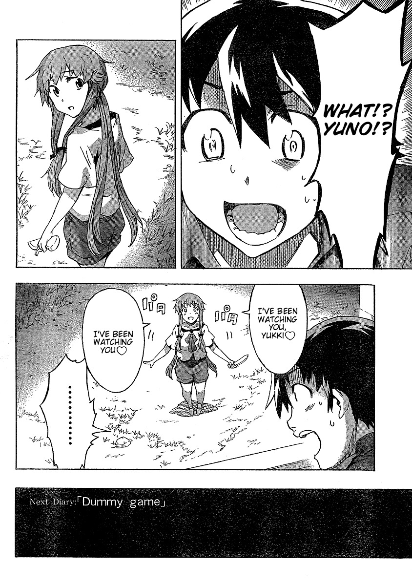 Mirai Nikki Chapter 27 page 36 - Chapter 27: Yukiteru Accelerates