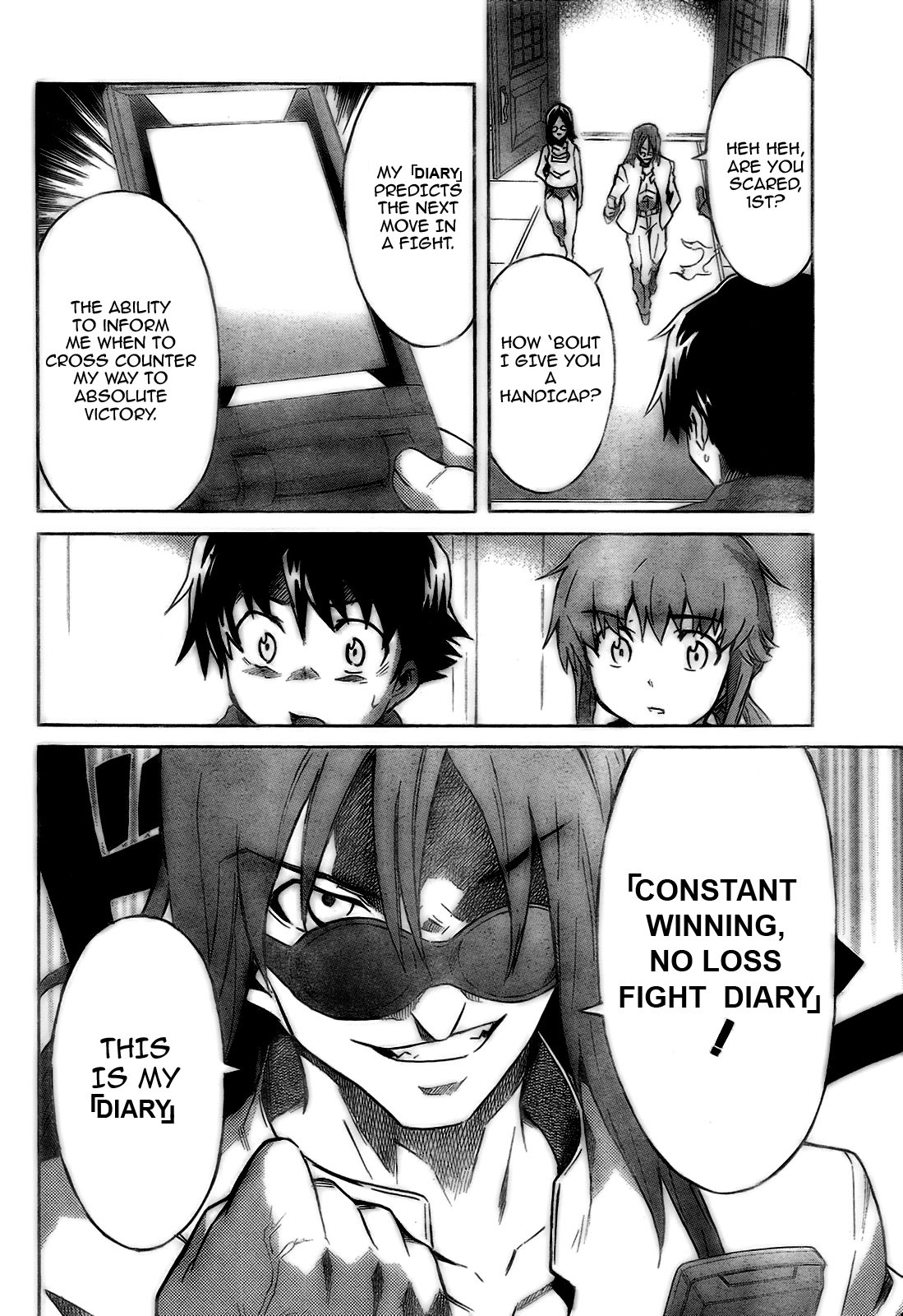 Mirai Nikki Chapter 28 page 11 - Chapter 28: Dummy Game