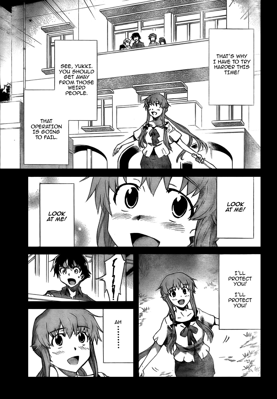 Mirai Nikki Chapter 28 page 3 - Chapter 28: Dummy Game