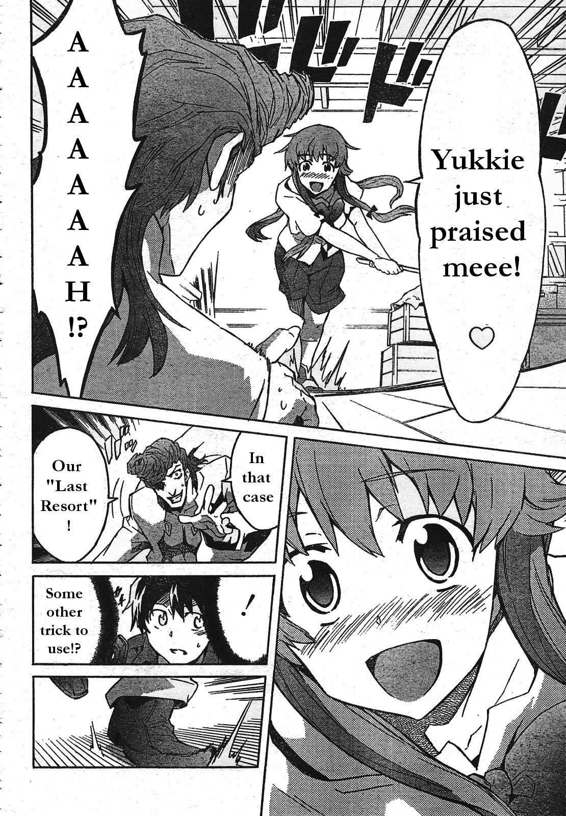 Mirai Nikki Chapter 29 page 12 - Chapter 29: Dance of Fresh Blood