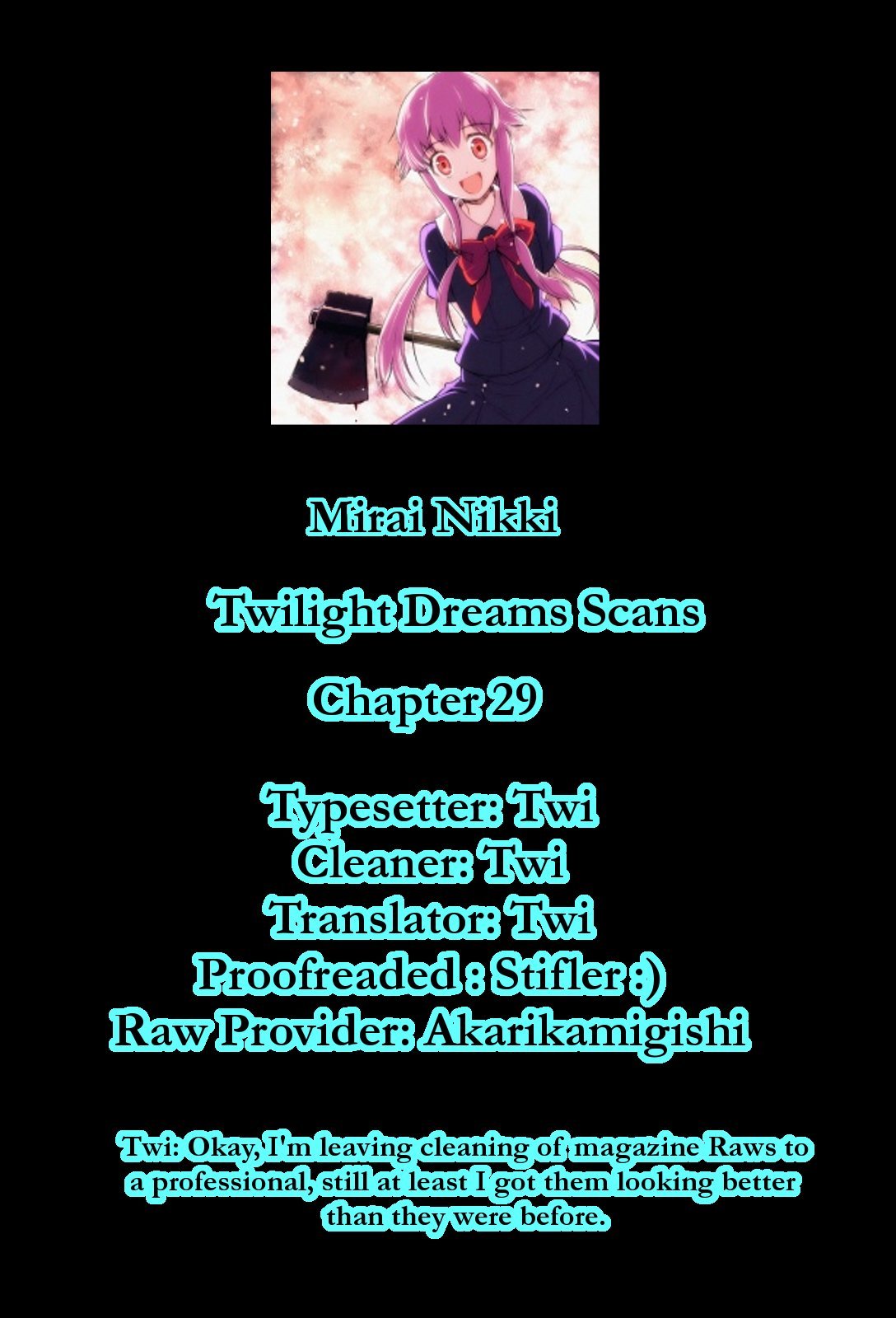 Mirai Nikki Chapter 29 page 38 - Chapter 29: Dance of Fresh Blood