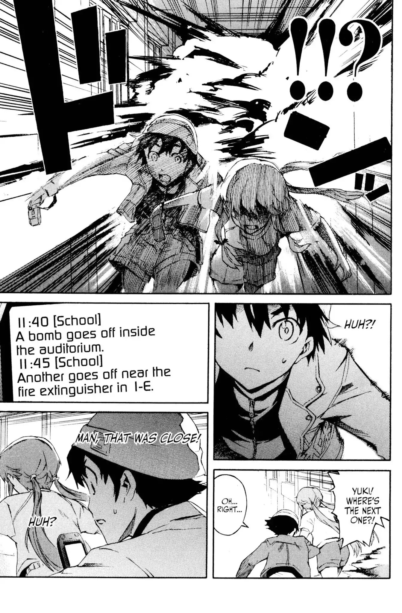 Mirai Nikki Chapter 3 page 11 - Chapter 3: Vol.1 Diary 3: Heart Bomb