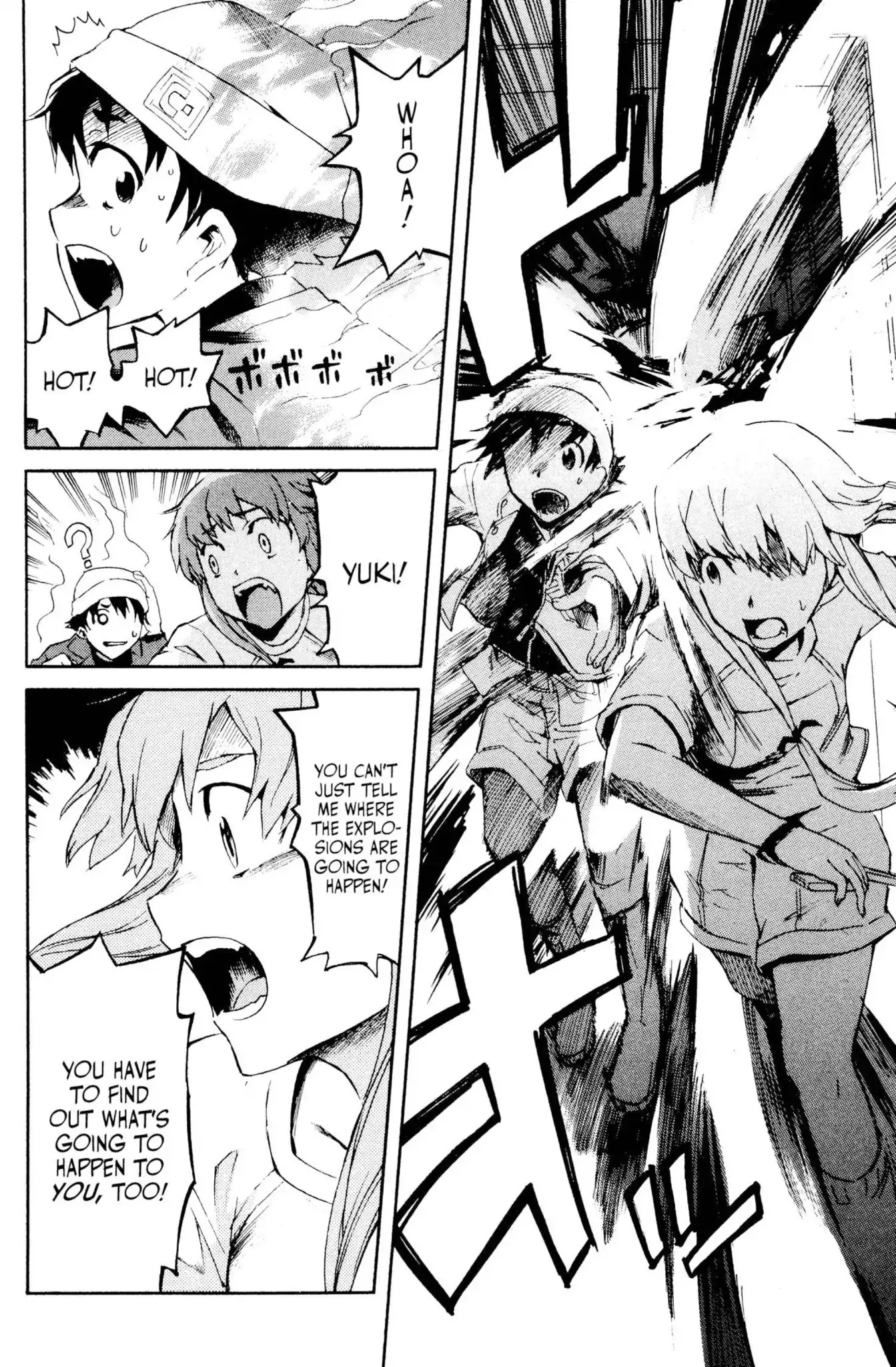 Mirai Nikki Chapter 3 page 12 - Chapter 3: Vol.1 Diary 3: Heart Bomb