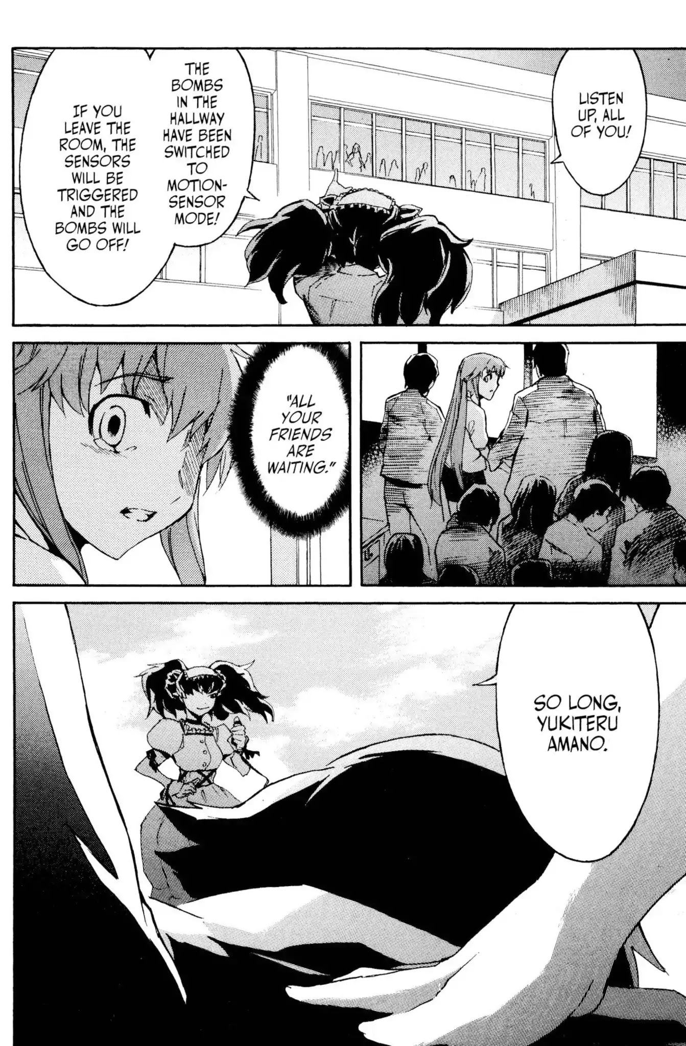 Mirai Nikki Chapter 3 page 38 - Chapter 3: Vol.1 Diary 3: Heart Bomb