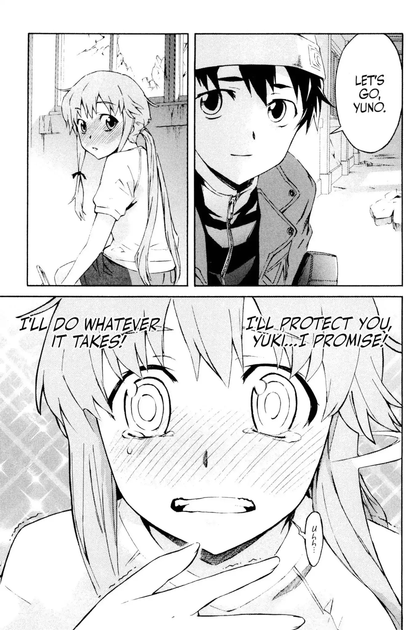 Mirai Nikki Chapter 3 page 5 - Chapter 3: Vol.1 Diary 3: Heart Bomb