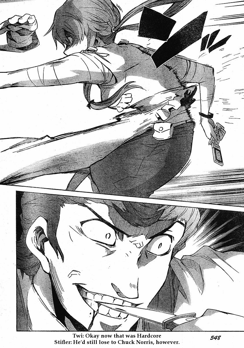 Mirai Nikki Chapter 32 page 21 - Chapter 32: Boy and Girl Revolution