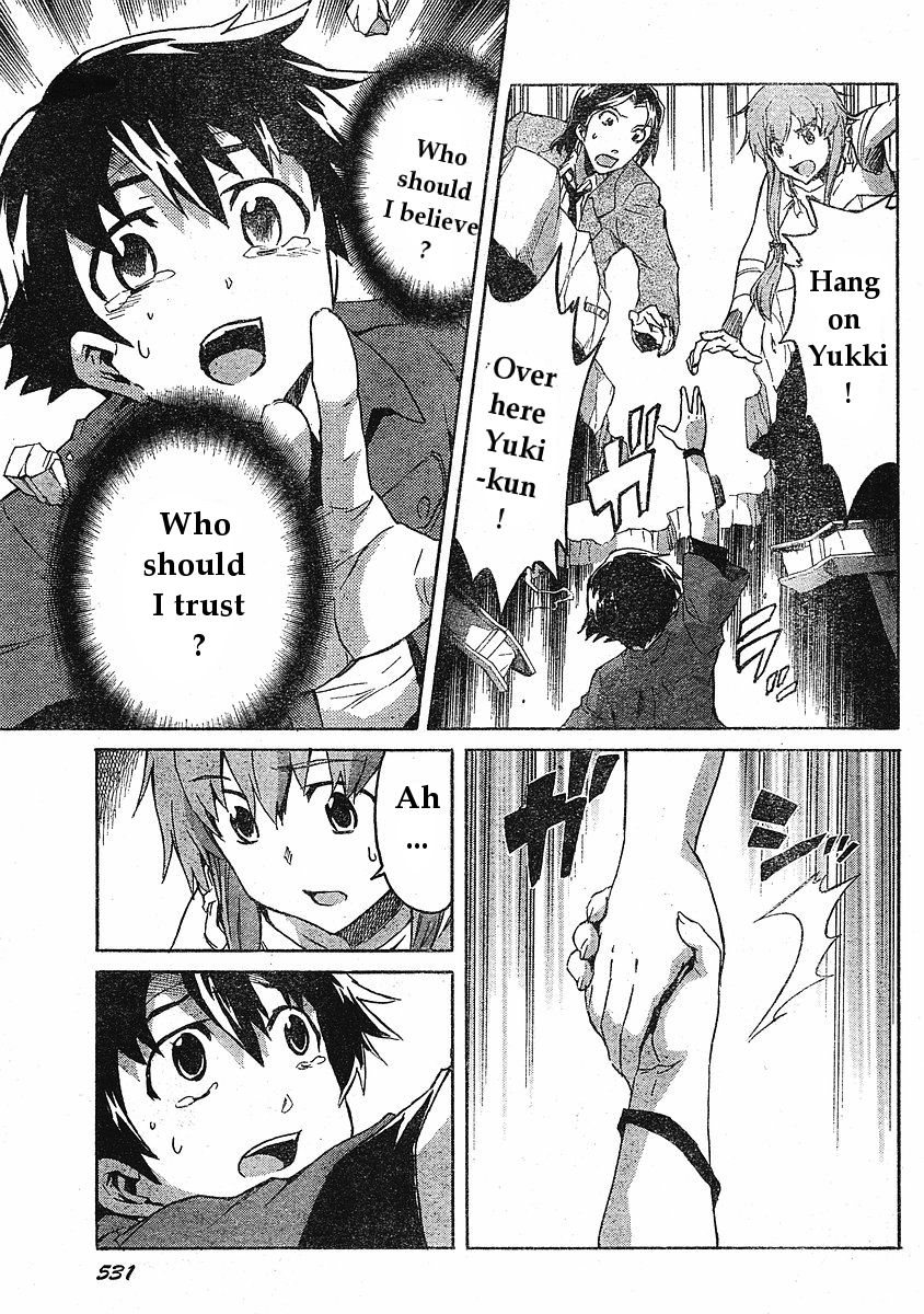 Mirai Nikki Chapter 32 page 5 - Chapter 32: Boy and Girl Revolution