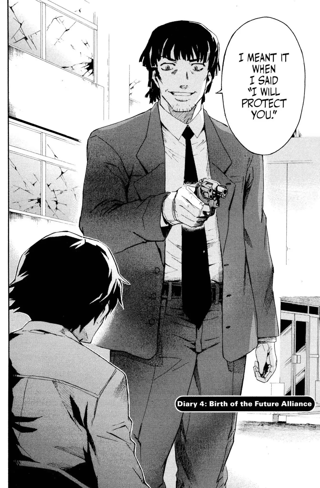 Mirai Nikki Chapter 4 page 4 - Chapter 4: Vol.1 Diary 4: Birth of the Future Alliance