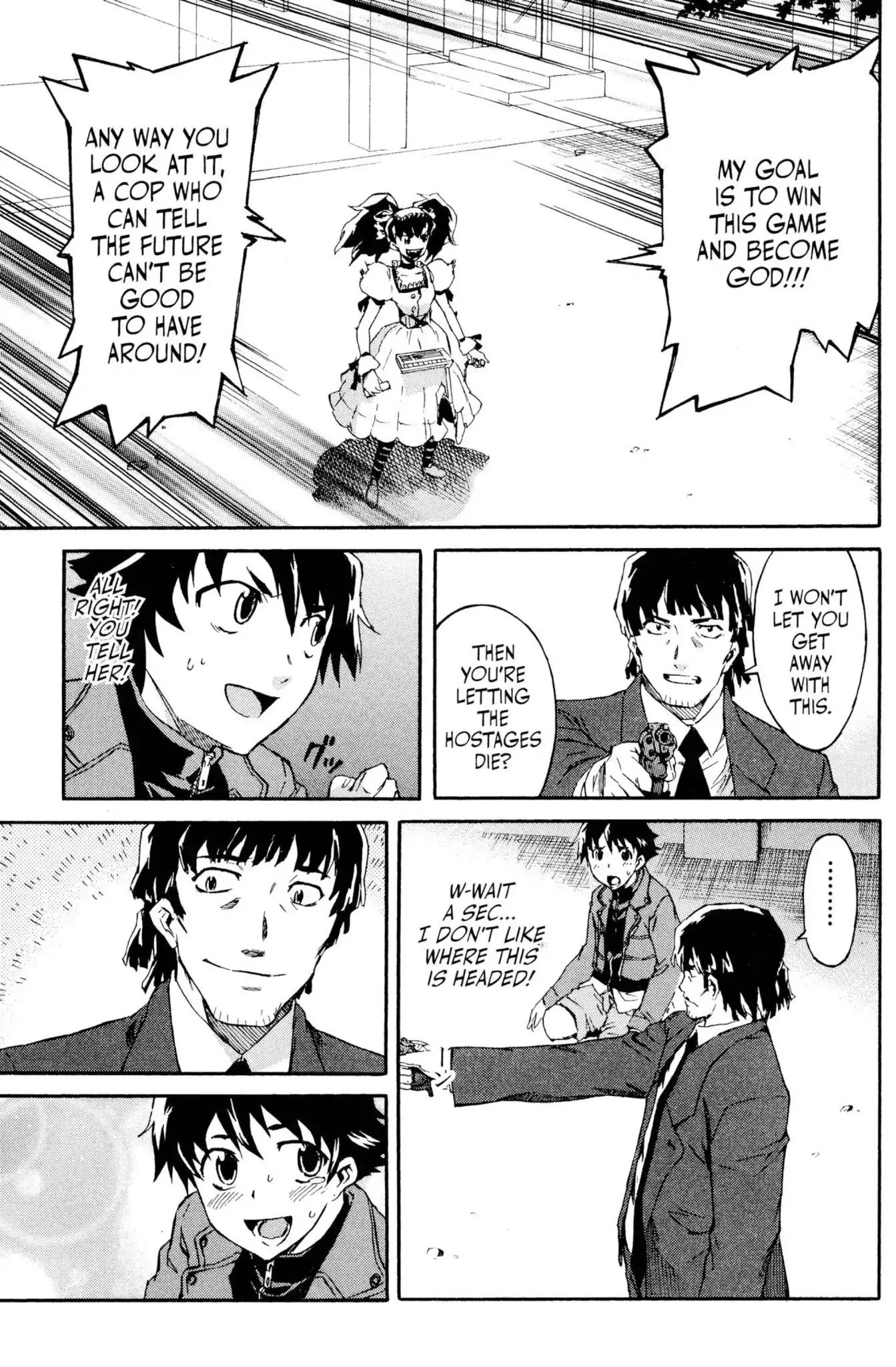 Mirai Nikki Chapter 4 page 9 - Chapter 4: Vol.1 Diary 4: Birth of the Future Alliance