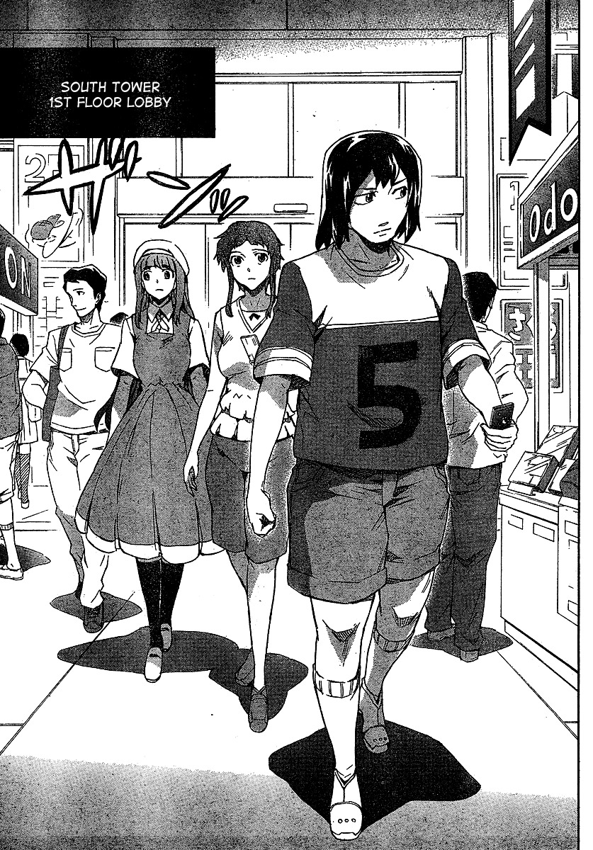 Mirai Nikki Chapter 42 page 13 - Chapter 42: Dead Zone VS Dead Zone