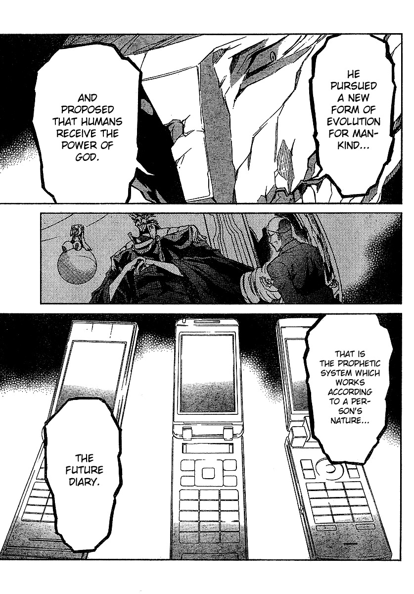 Mirai Nikki Chapter 42 page 23 - Chapter 42: Dead Zone VS Dead Zone
