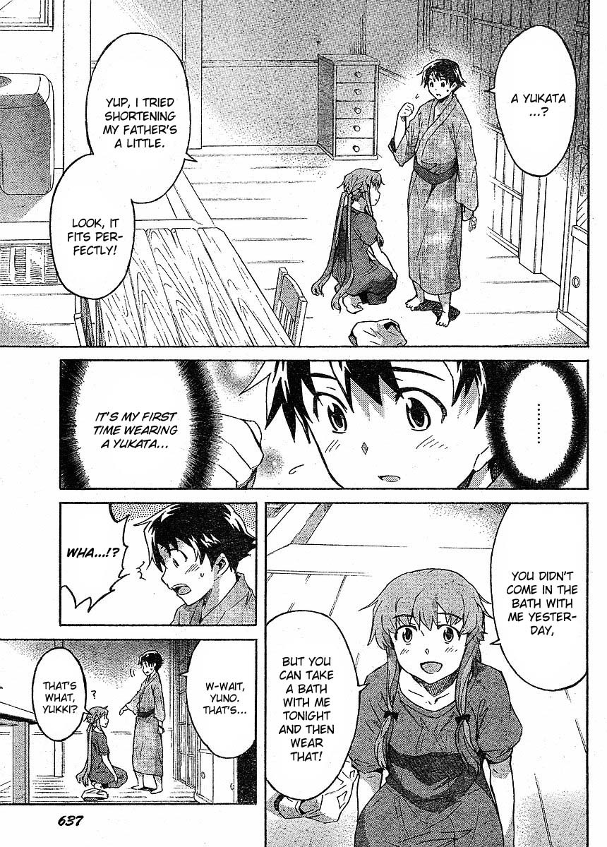 Mirai Nikki Chapter 52 page 13 - Chapter 52: Intertwined Bodies/Non-Intertwined Minds