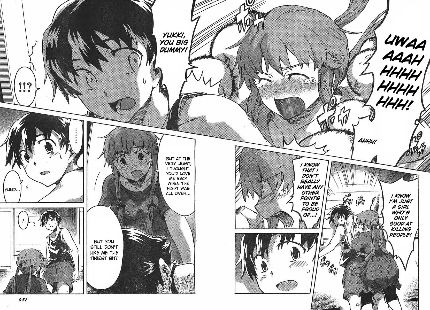 Mirai Nikki Chapter 52 page 16 - Chapter 52: Intertwined Bodies/Non-Intertwined Minds