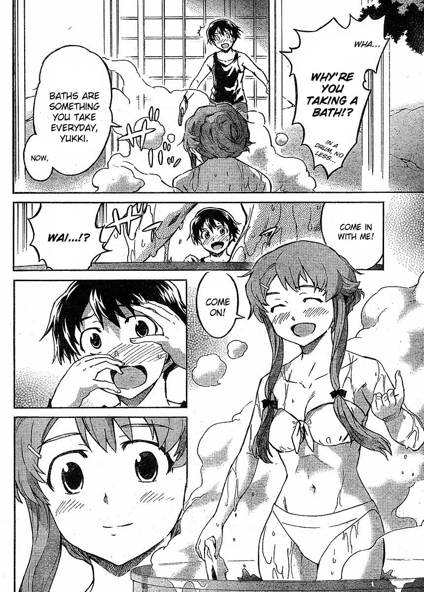 Mirai Nikki Chapter 52 page 8 - Chapter 52: Intertwined Bodies/Non-Intertwined Minds