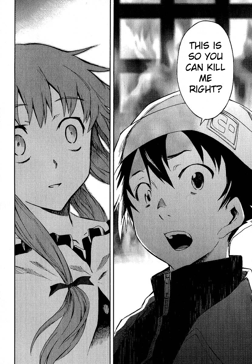 Mirai Nikki Chapter 6 page 38 - Chapter 6: Visual Pitfall