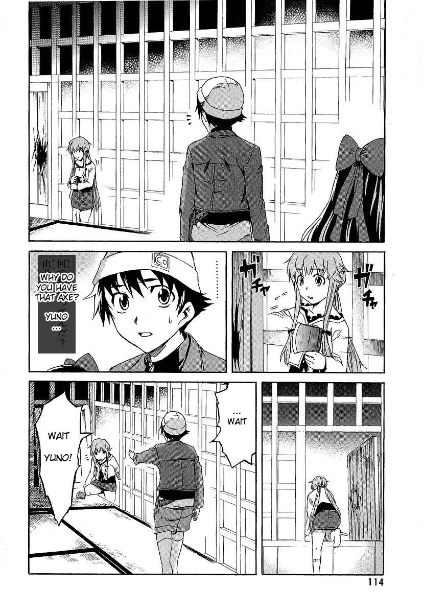 Mirai Nikki Chapter 7 page 21 - Chapter 7: Who's Crazy
