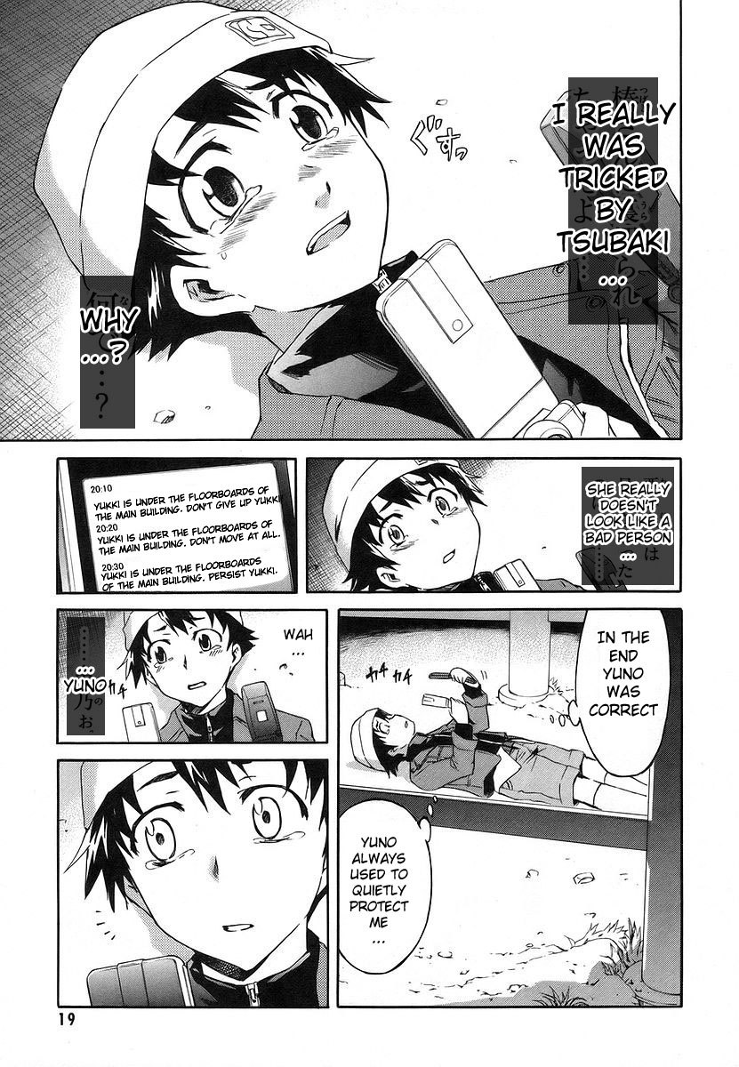 Mirai Nikki Chapter 9 page 18 - Chapter 9: Happy End - Unhappy End