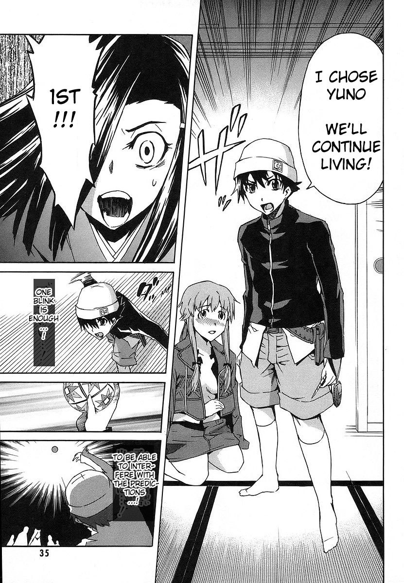 Mirai Nikki Chapter 9 page 33 - Chapter 9: Happy End - Unhappy End