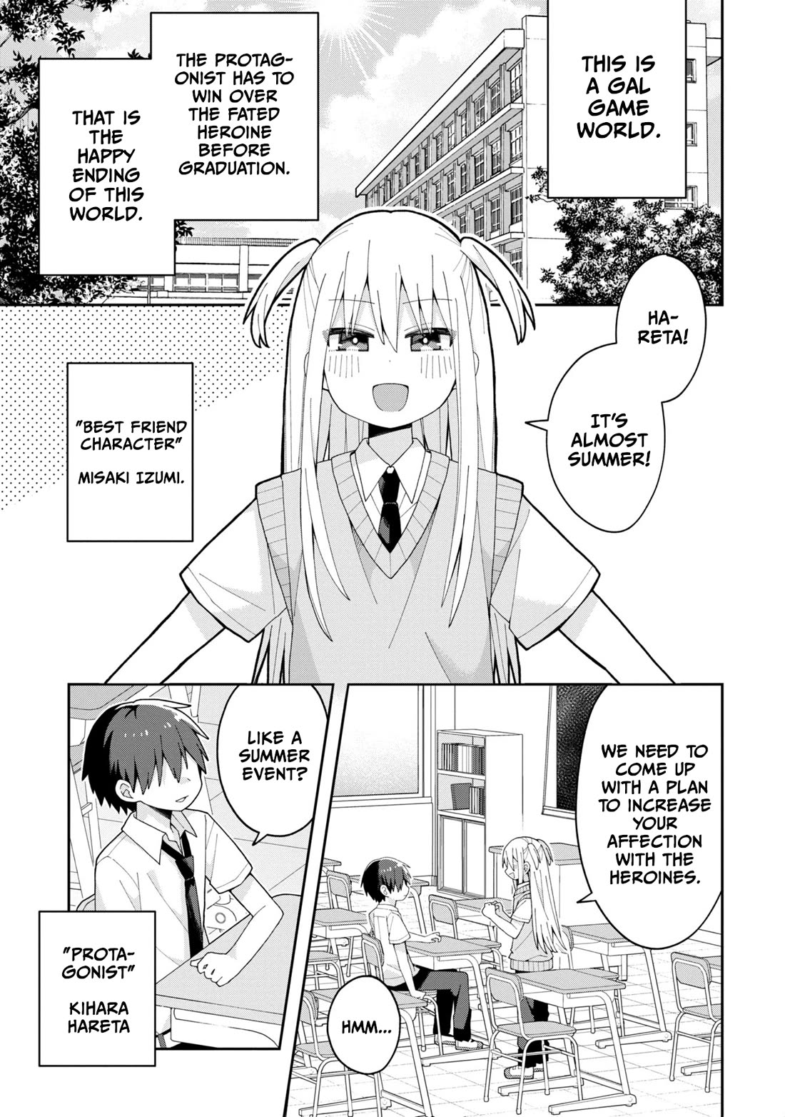 Misaki-kun is Unobtainable Chapter 11 page 1 - Chapter 11: It's Hard to Hate the Rival Character (Part 1)