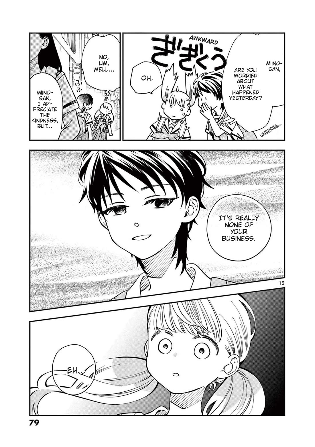 Misoshiru de Kanpai! Chapter 69 page 15 - Chapter 69: School Trip - Day Two "Inside Their Shell"