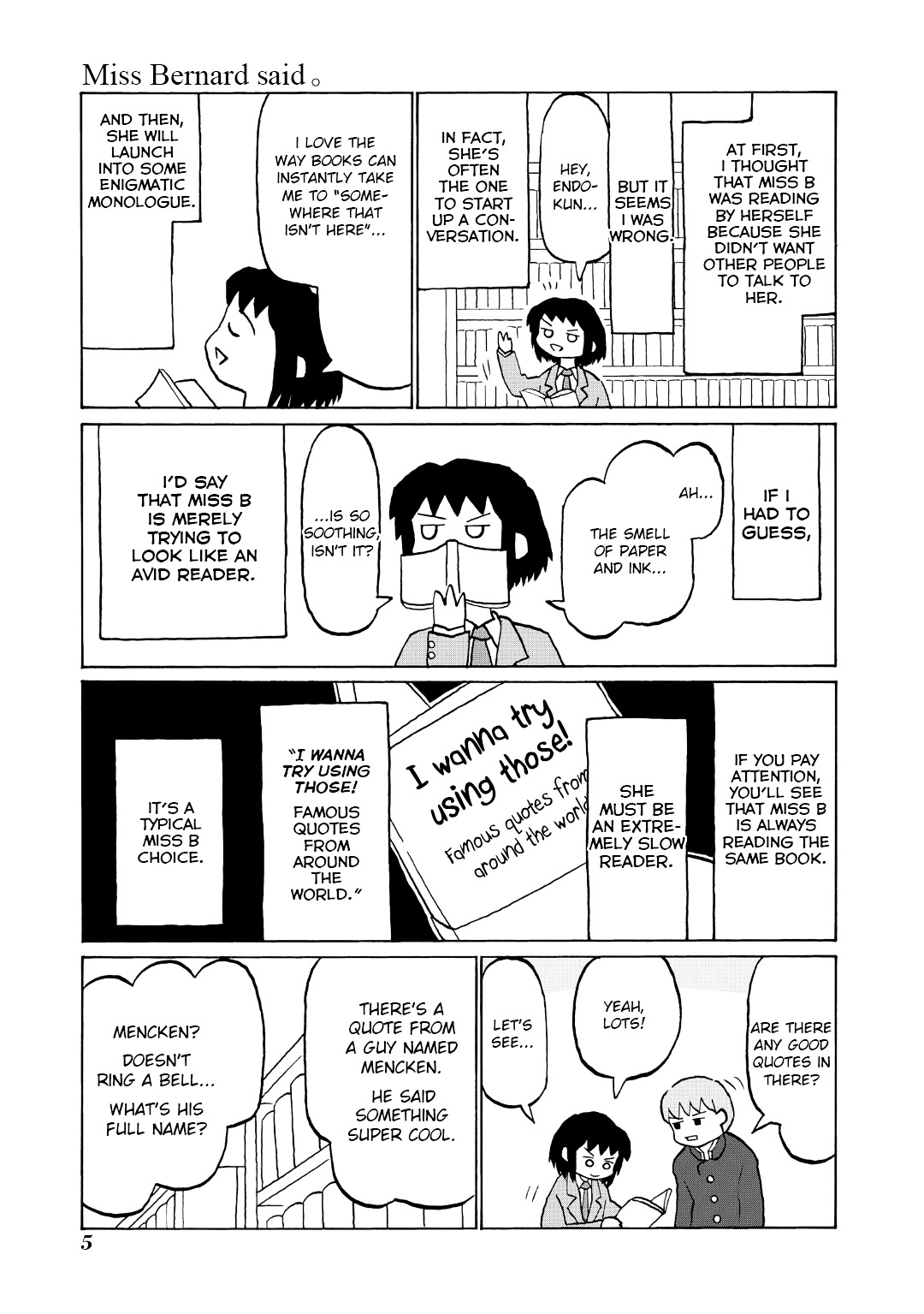 Miss Bernard Said. Chapter 1 page 6 - Chapter 1 : First Volume