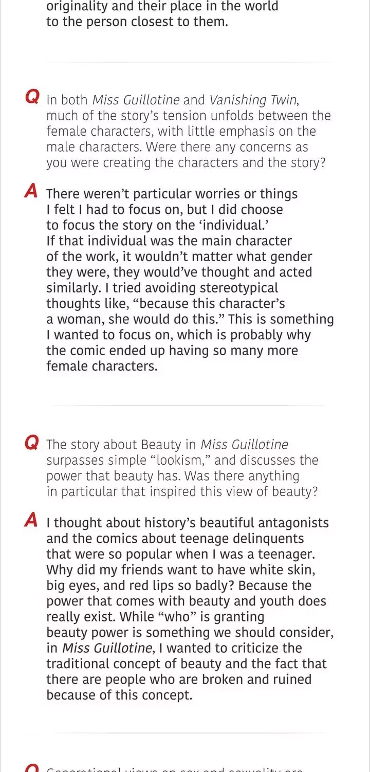 Miss Guillotine Chapter 30.5 page 3 - Chapter 30.5: Women's History Month: A Special Interview