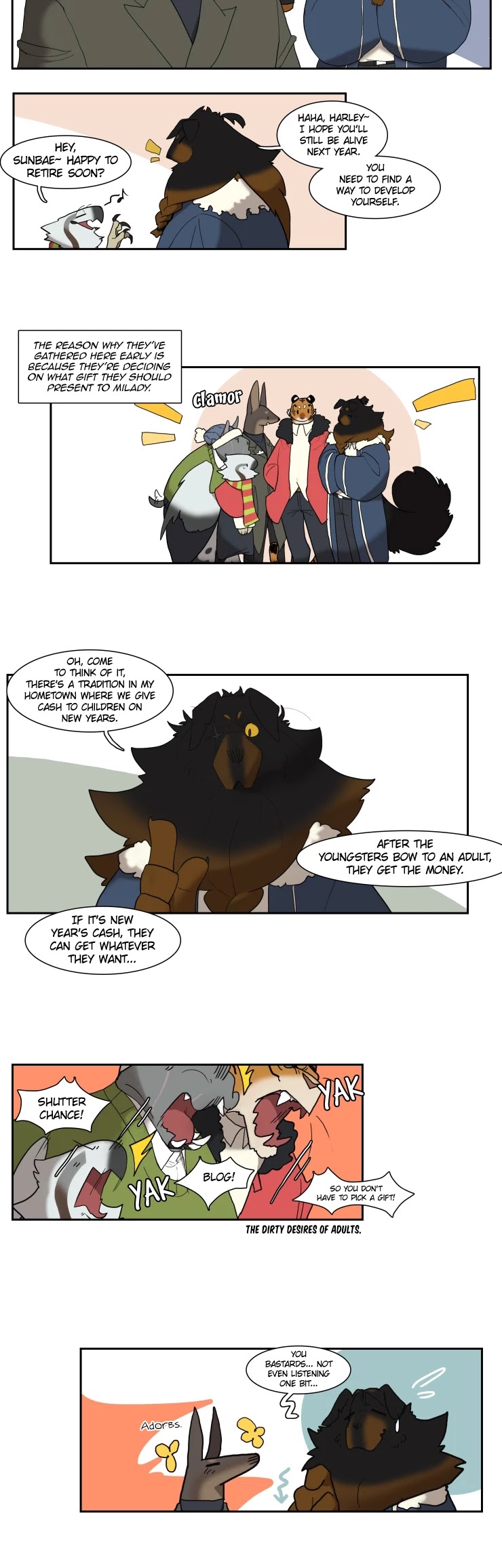 Miss Kitty and Her Bodyguards Chapter 107.5 page 3 - Chapter 107.5: New Year's Greeting