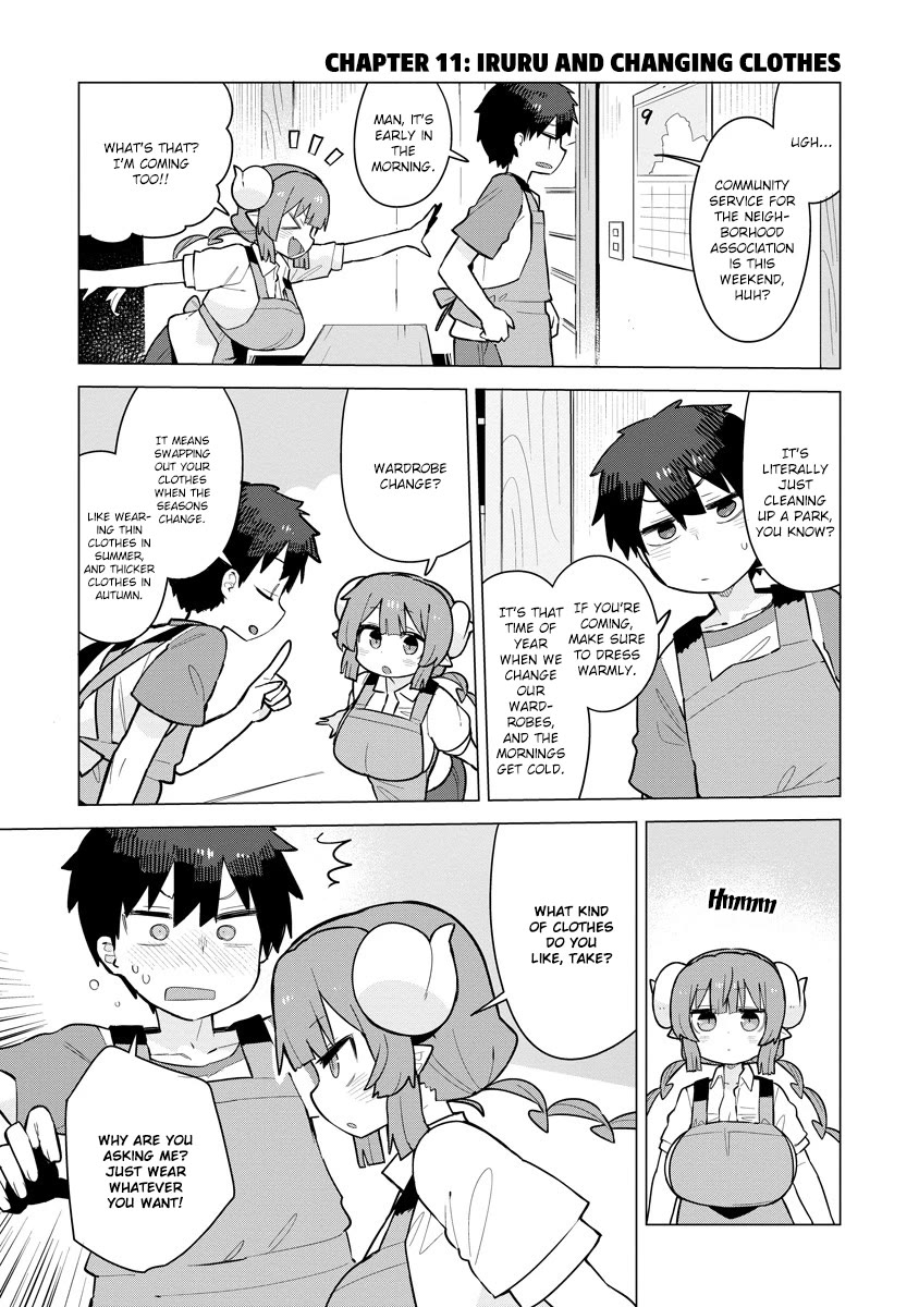 Miss Kobayashi's Dragon Maid: Ilulu Doesn't Understand Love Chapter 11 page 1 - Chapter 11: Iruru and Changing Clothes