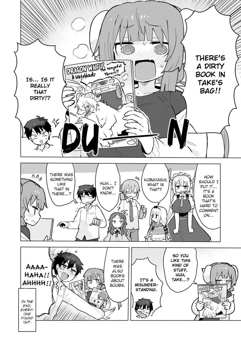 Miss Kobayashi's Dragon Maid: Ilulu Doesn't Understand Love Chapter 12 page 14 - Chapter 12: Taketo and the Porn Magazines