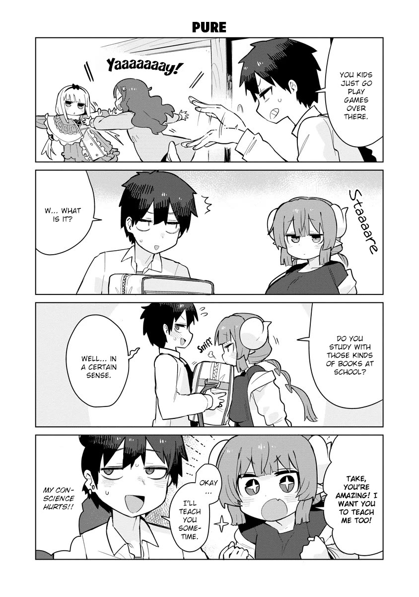 Miss Kobayashi's Dragon Maid: Ilulu Doesn't Understand Love Chapter 12 page 7 - Chapter 12: Taketo and the Porn Magazines