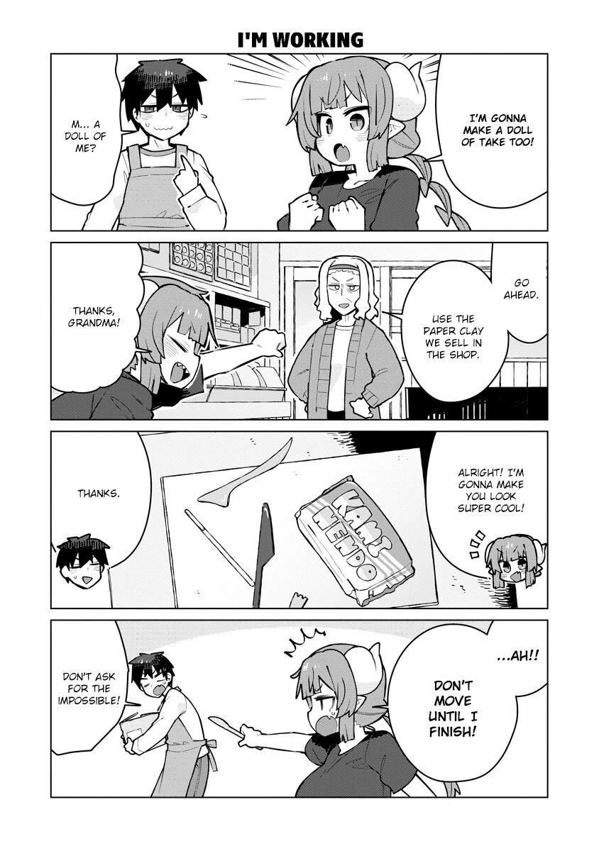 Miss Kobayashi's Dragon Maid: Ilulu Doesn't Understand Love Chapter 14 page 3 - Chapter 14: Iruru and Autumn of Art