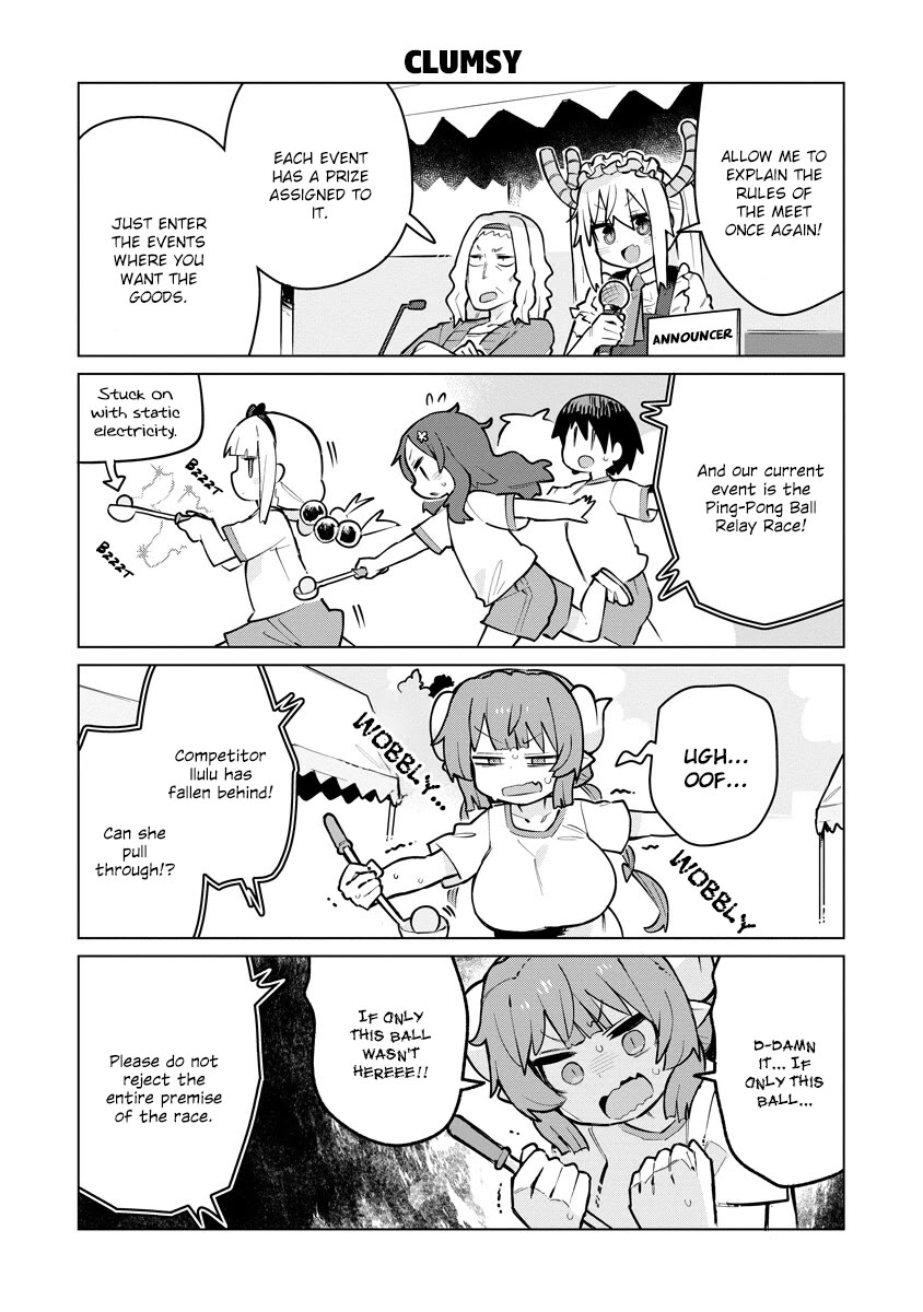 Miss Kobayashi's Dragon Maid: Ilulu Doesn't Understand Love Chapter 15 page 4 - Chapter 15: Iruru and the Sports Day