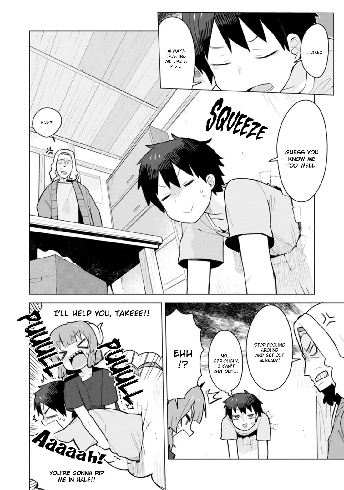 Miss Kobayashi's Dragon Maid: Ilulu Doesn't Understand Love Chapter 9 page 2 - Chapter 9: Iruru, Take and the Wall