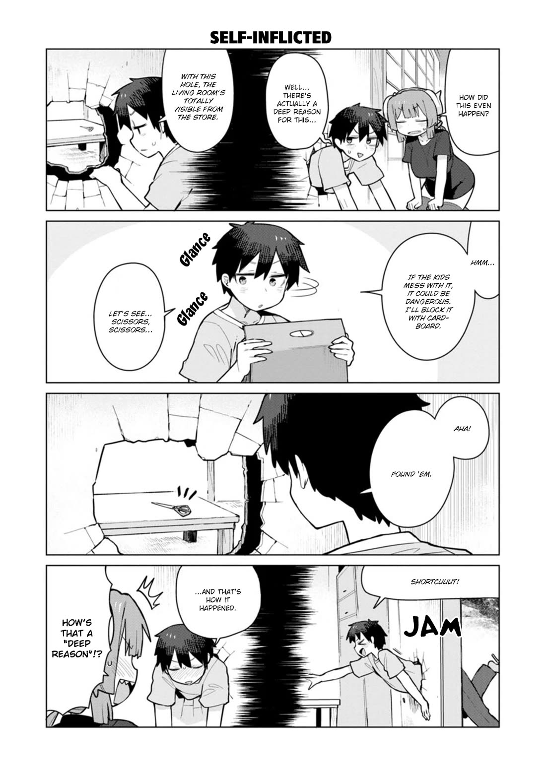 Miss Kobayashi's Dragon Maid: Ilulu Doesn't Understand Love Chapter 9 page 3 - Chapter 9: Iruru, Take and the Wall