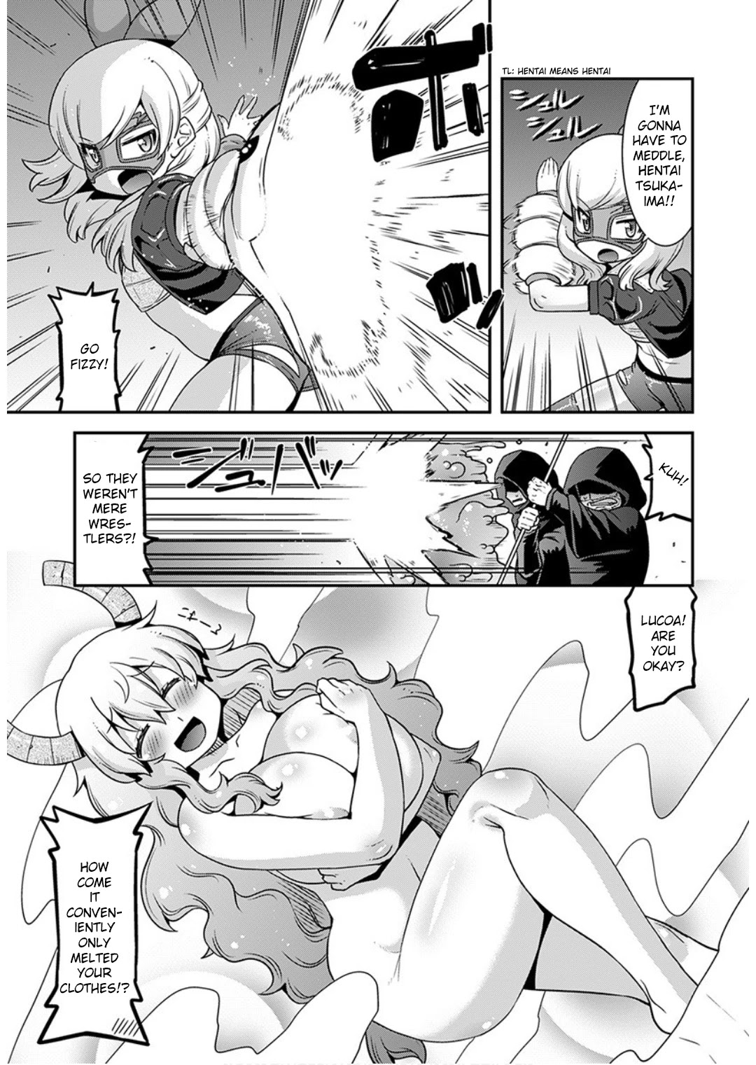 Miss Kobayashi's Dragon Maid: Lucoa is my xx Chapter 16 page 9 - Chapter 16: Shouta and the Mysterious Masked Wrestlers.