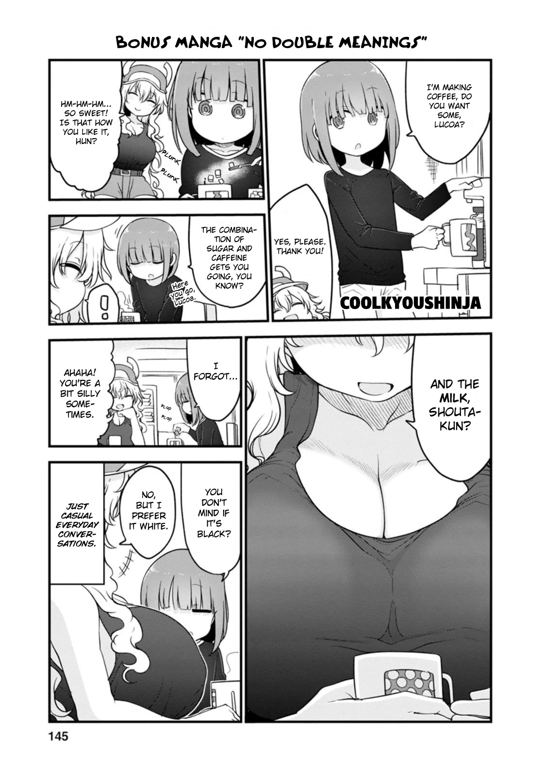 Miss Kobayashi's Dragon Maid: Lucoa is my xx Chapter 26.5 page 2 - Chapter 26.5: Volume 3 Extras
