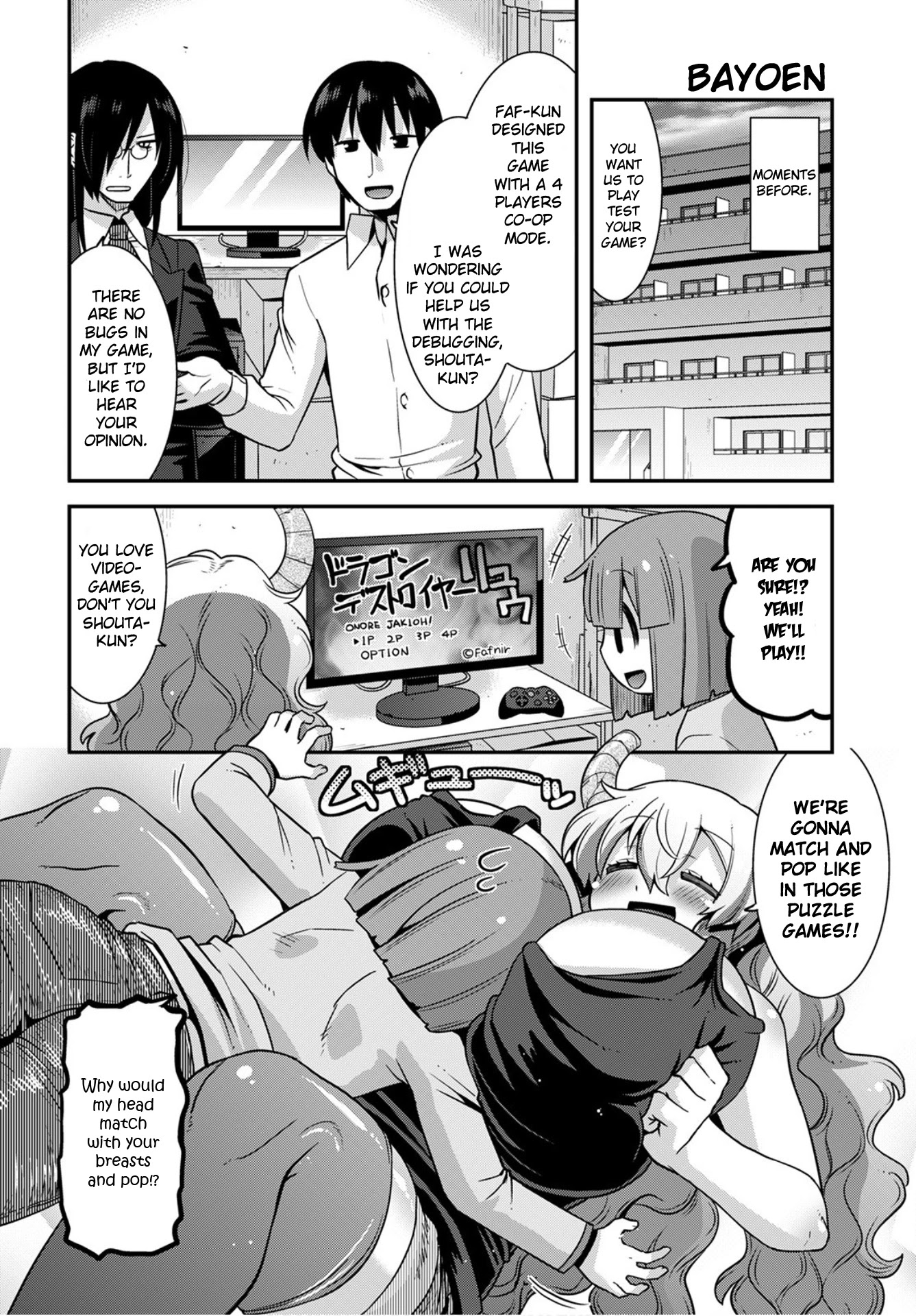 Miss Kobayashi's Dragon Maid: Lucoa is my xx Chapter 27 page 2 - Chapter 27: Shouta and the Escape Game