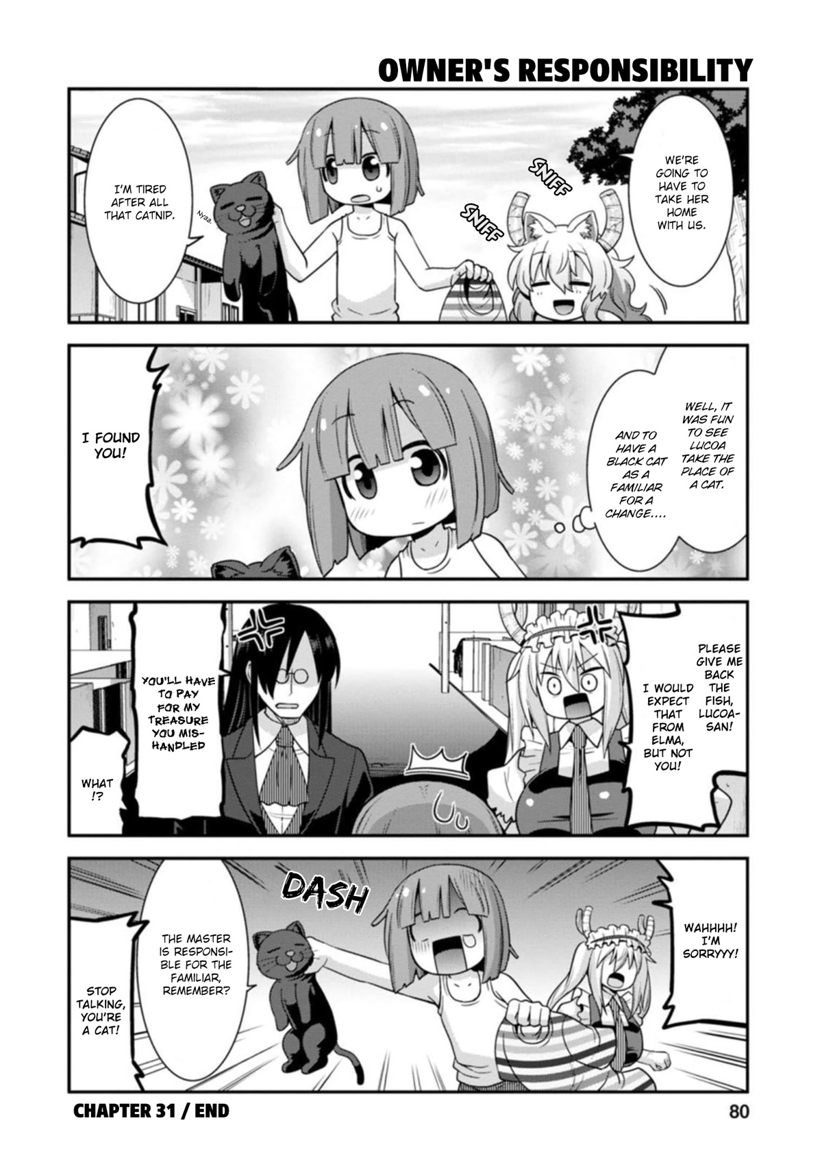 Miss Kobayashi's Dragon Maid: Lucoa is my xx Chapter 31 page 14 - Chapter 31: Lucoa and the Black Cat
